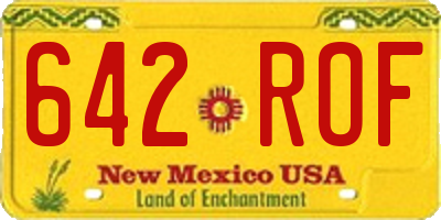 NM license plate 642ROF