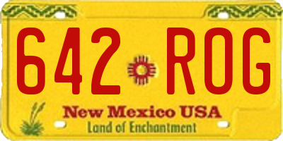 NM license plate 642ROG