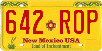 NM license plate 642ROP