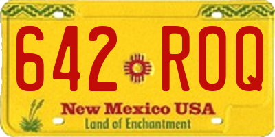 NM license plate 642ROQ