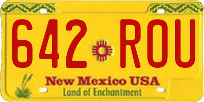 NM license plate 642ROU