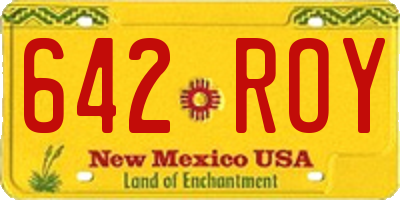 NM license plate 642ROY