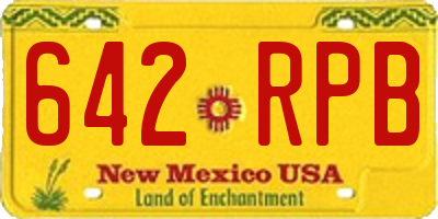 NM license plate 642RPB