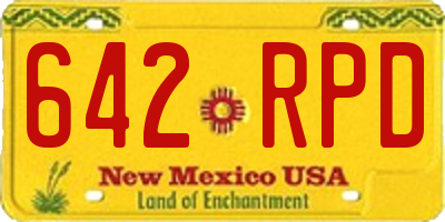 NM license plate 642RPD