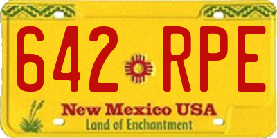 NM license plate 642RPE