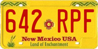 NM license plate 642RPF