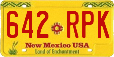 NM license plate 642RPK