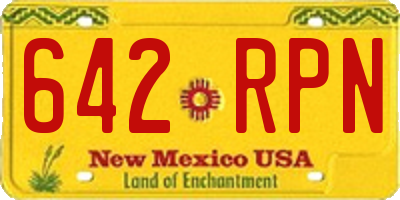 NM license plate 642RPN