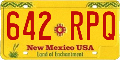 NM license plate 642RPQ