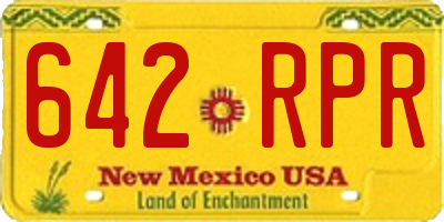 NM license plate 642RPR
