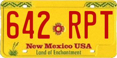 NM license plate 642RPT