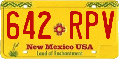 NM license plate 642RPV