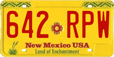 NM license plate 642RPW