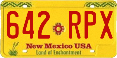 NM license plate 642RPX