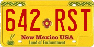 NM license plate 642RST