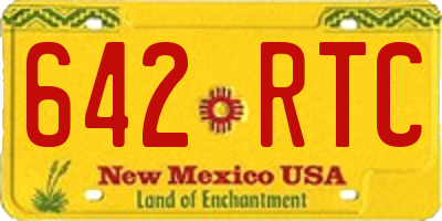 NM license plate 642RTC
