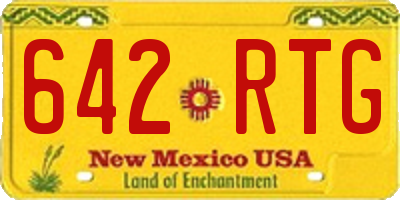 NM license plate 642RTG