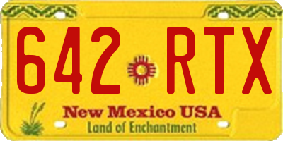 NM license plate 642RTX