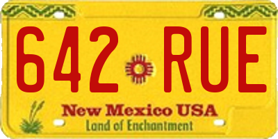 NM license plate 642RUE
