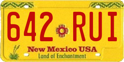 NM license plate 642RUI