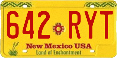 NM license plate 642RYT