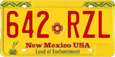 NM license plate 642RZL