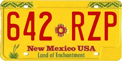 NM license plate 642RZP