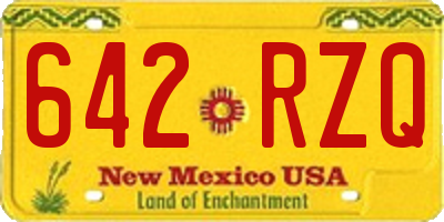 NM license plate 642RZQ