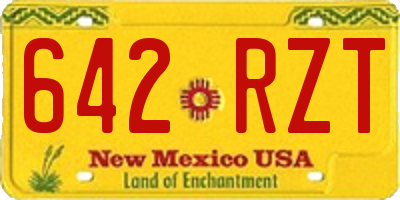 NM license plate 642RZT