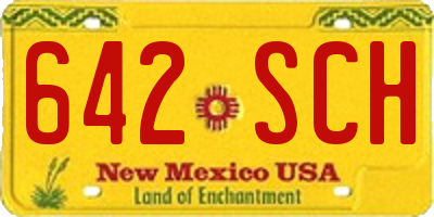 NM license plate 642SCH