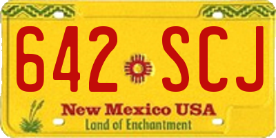 NM license plate 642SCJ