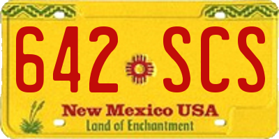 NM license plate 642SCS