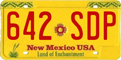 NM license plate 642SDP