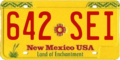 NM license plate 642SEI