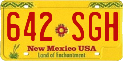 NM license plate 642SGH