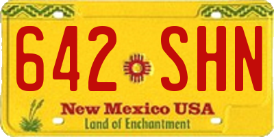 NM license plate 642SHN