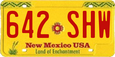 NM license plate 642SHW
