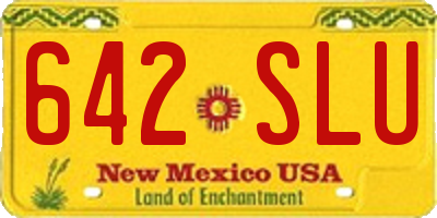NM license plate 642SLU