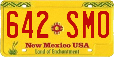 NM license plate 642SMO
