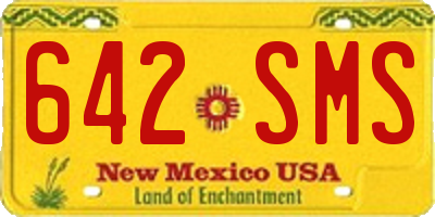 NM license plate 642SMS
