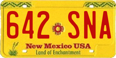 NM license plate 642SNA