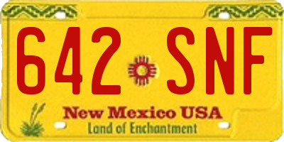 NM license plate 642SNF