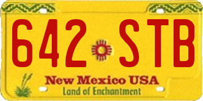 NM license plate 642STB