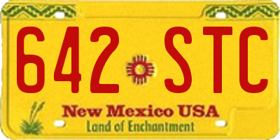 NM license plate 642STC