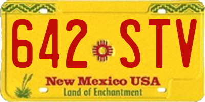NM license plate 642STV