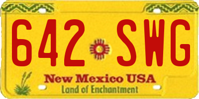 NM license plate 642SWG