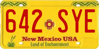 NM license plate 642SYE