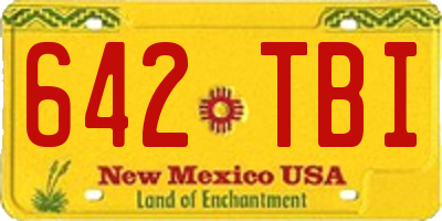 NM license plate 642TBI