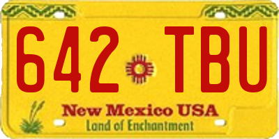 NM license plate 642TBU