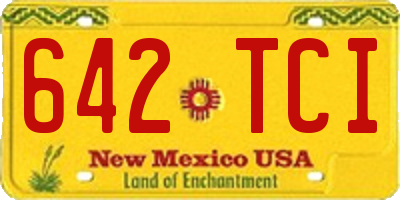 NM license plate 642TCI